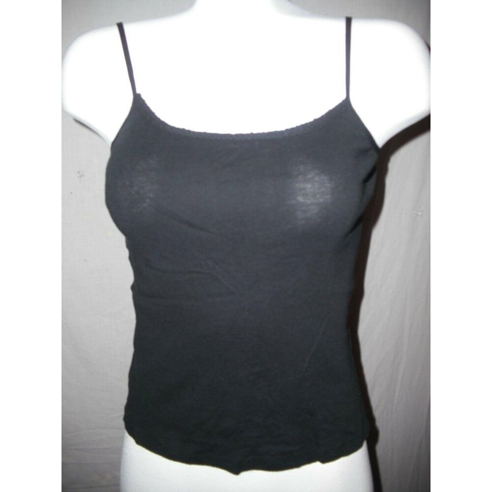 Giordano Women's Camisole Black Size Large Straps Sleeveless Lace Trim